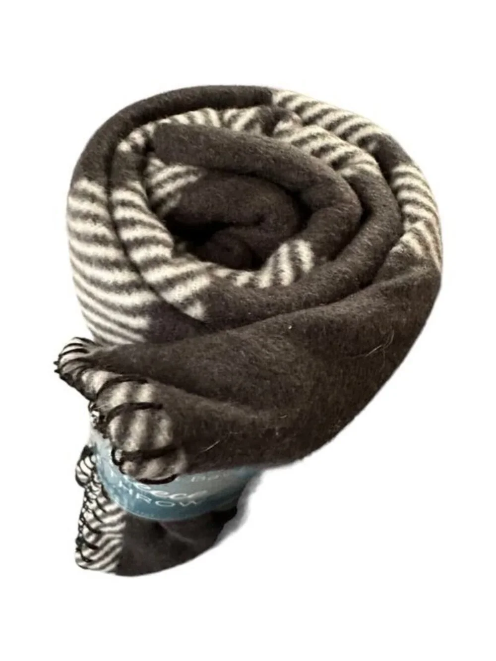 Comfort Bay Black Grey Plaid Fleece Throw Blanket 50x60 Coquette Cottagecore NWT